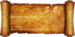 Seres Olivér névjegykártya